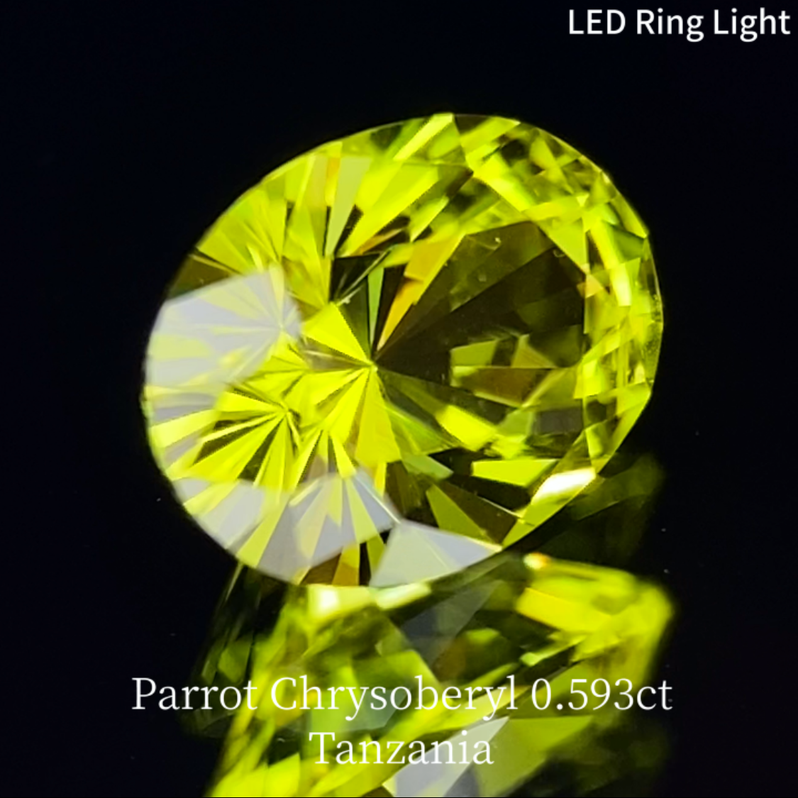 Parrot Chrysoberyl 0.593ct / Tanzania