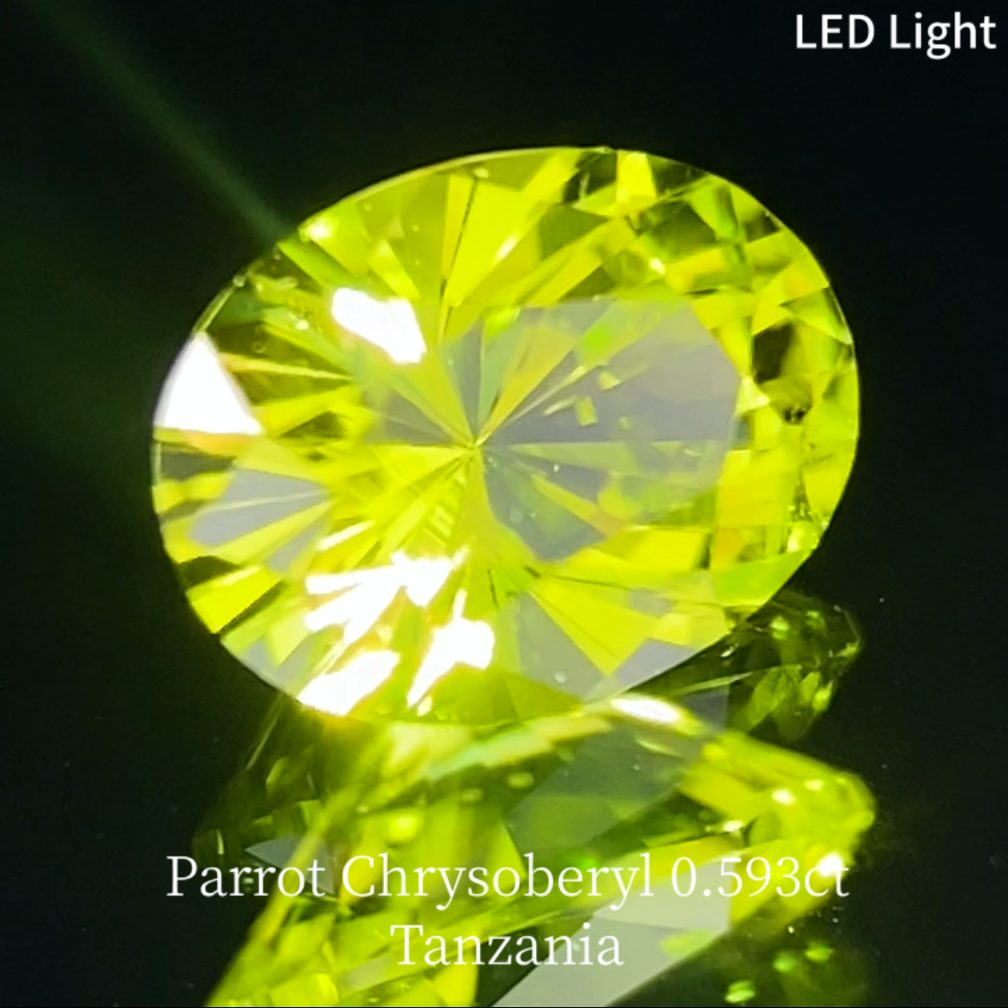 Parrot Chrysoberyl 0.593ct / Tanzania