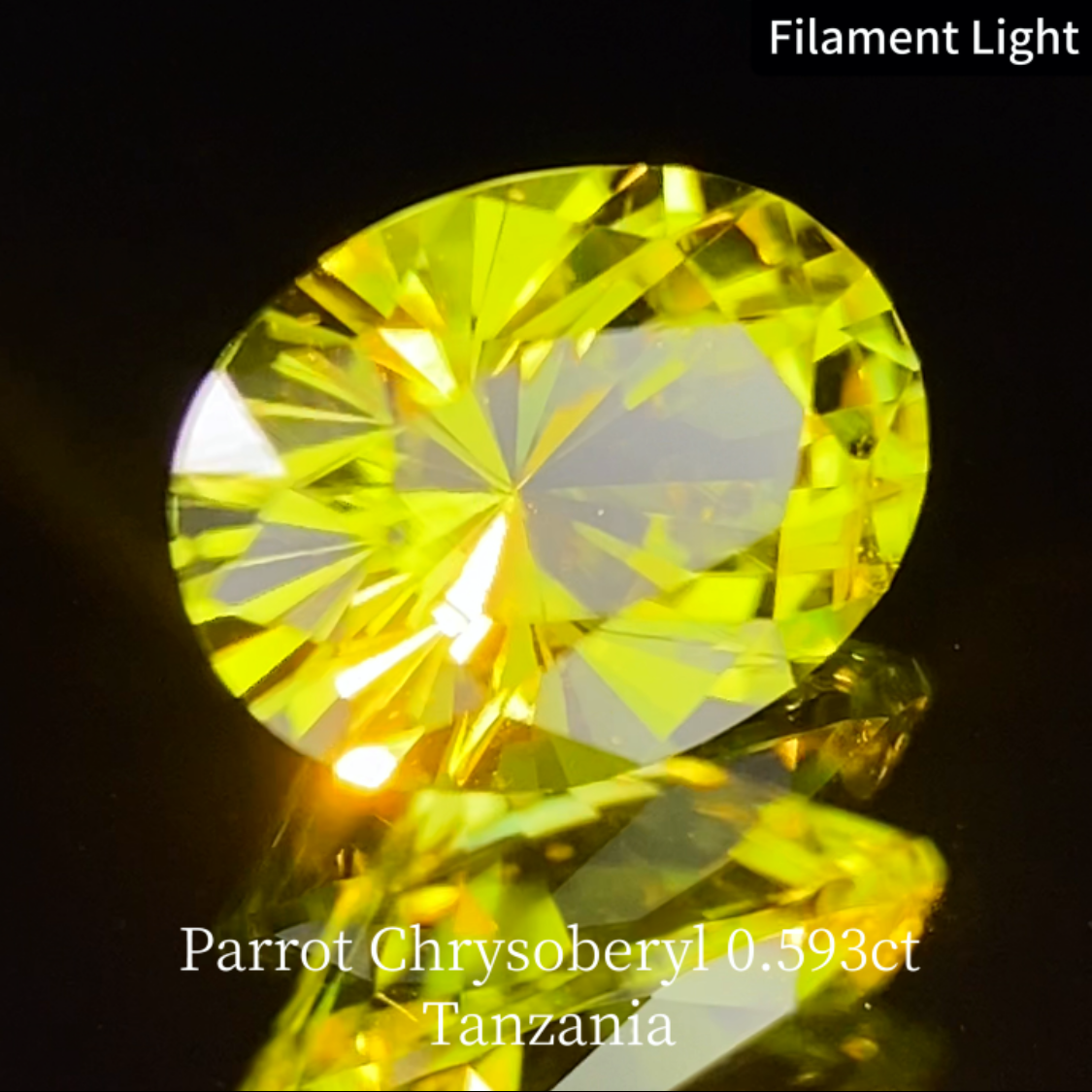 Parrot Chrysoberyl 0.593ct / Tanzania