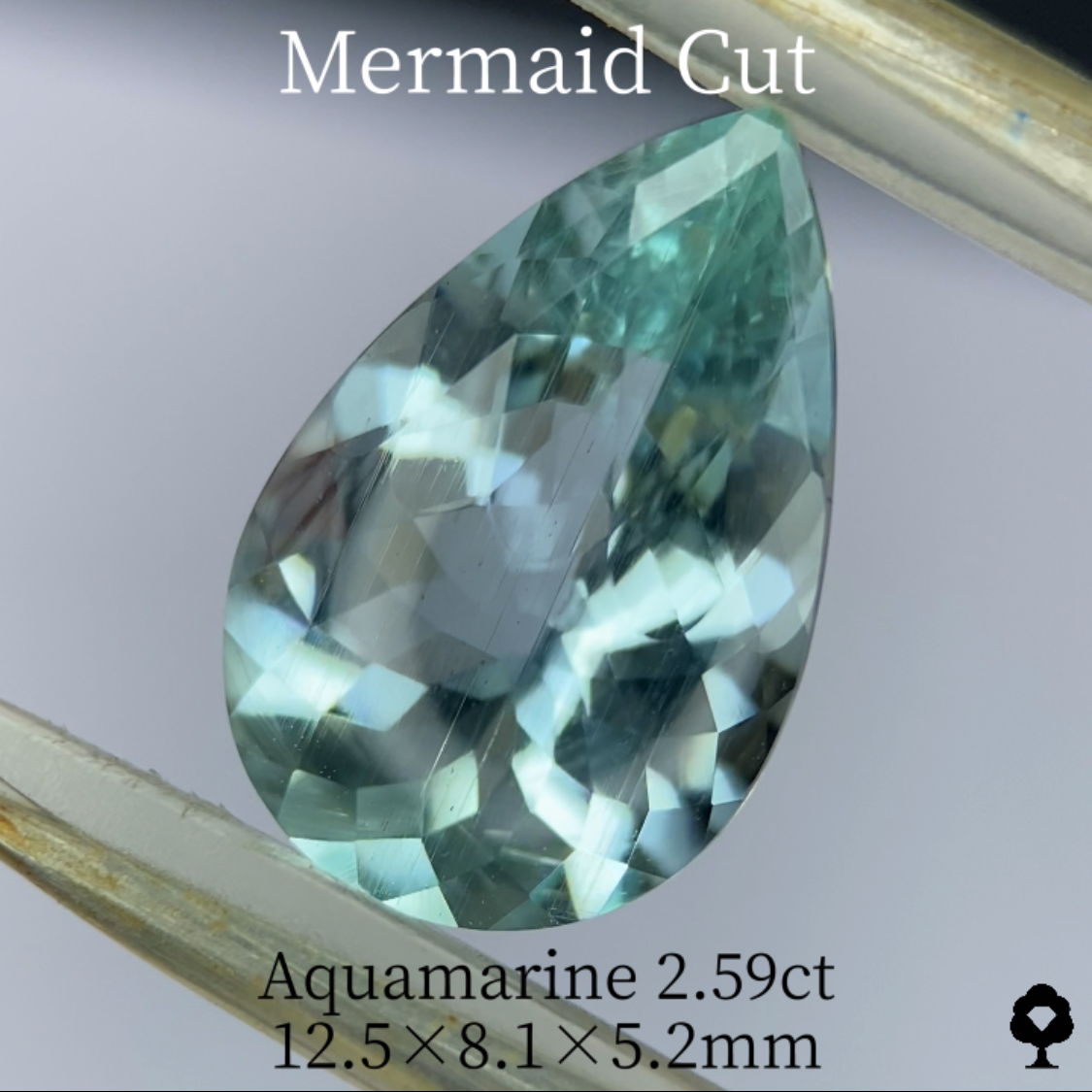 Aquamarine 2.59ct / Mermaid cut