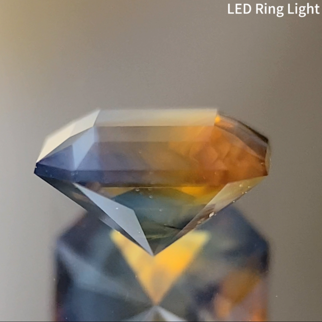 【One Price】Dark Silky Rainbow Parti-Color Sapphire 1.105ct / Nigeria