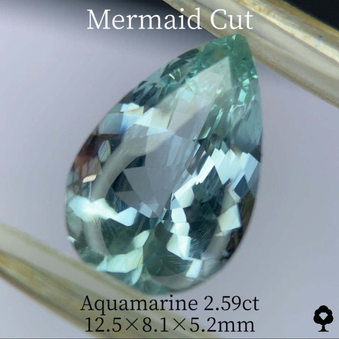 Aquamarine 2.59ct / Mermaid cut