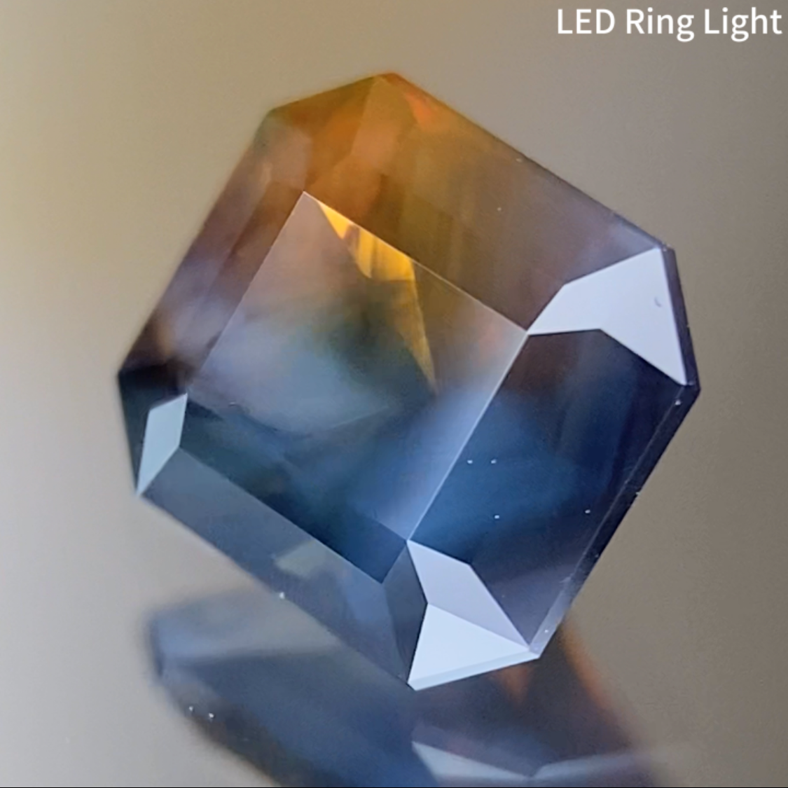 【One Price】Dark Silky Rainbow Parti-Color Sapphire 1.105ct / Nigeria