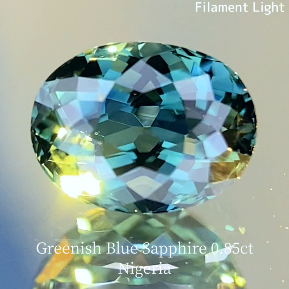 Greenish Blue Sapphire 0.856ct / Nigeria