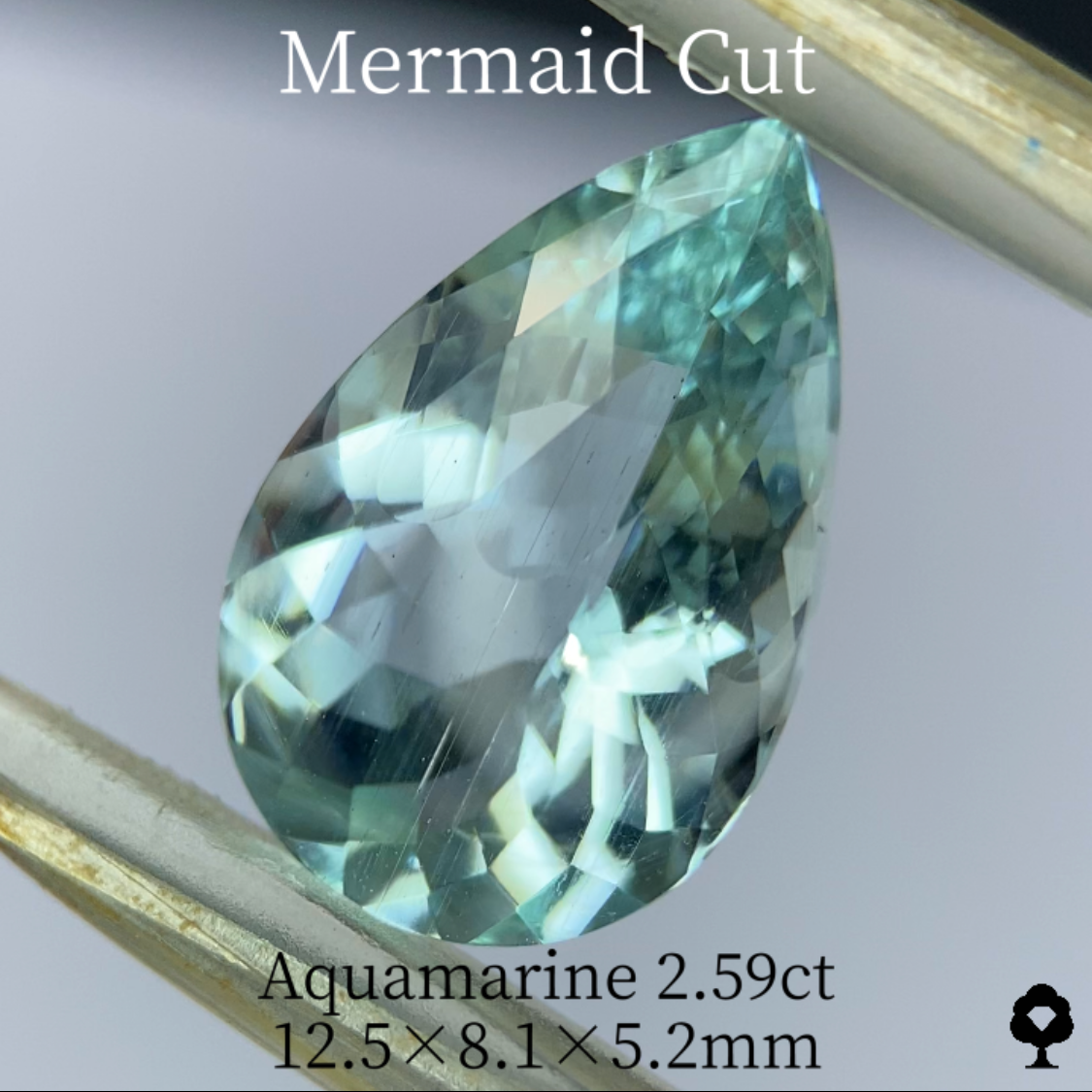 Aquamarine 2.59ct / Mermaid cut