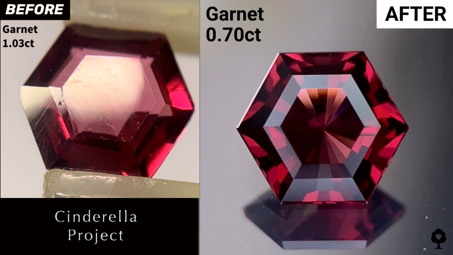 【Cinderella Project】Garnet 1.03ct→0.70ct