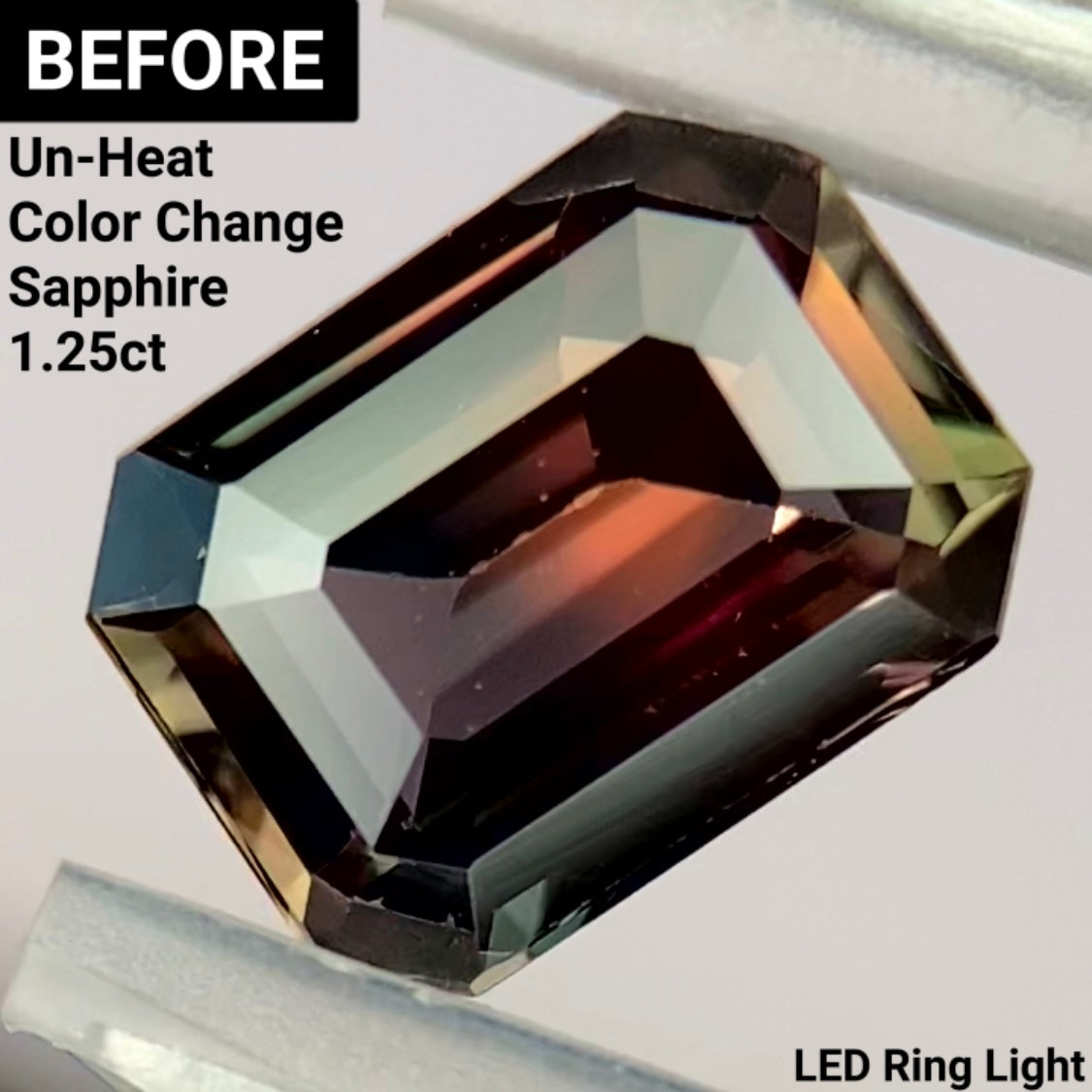 Un-Heat Color Change Sapphire 1.12ct / Tanzania