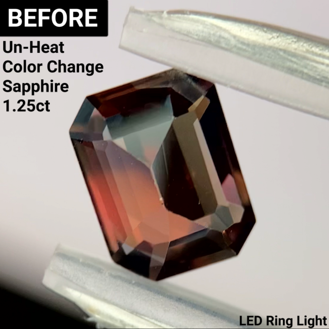 Un-Heat Color Change Sapphire 1.12ct / Tanzania