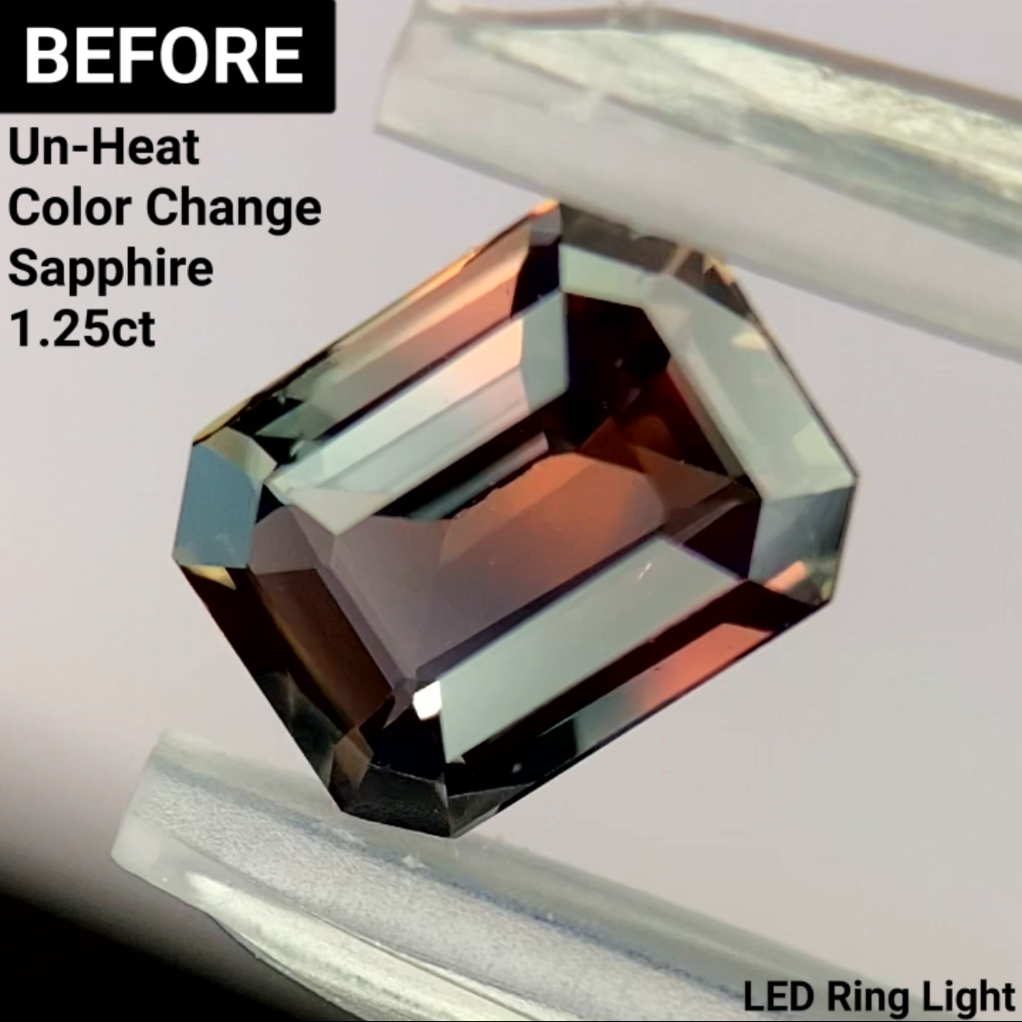 Un-Heat Color Change Sapphire 1.12ct / Tanzania