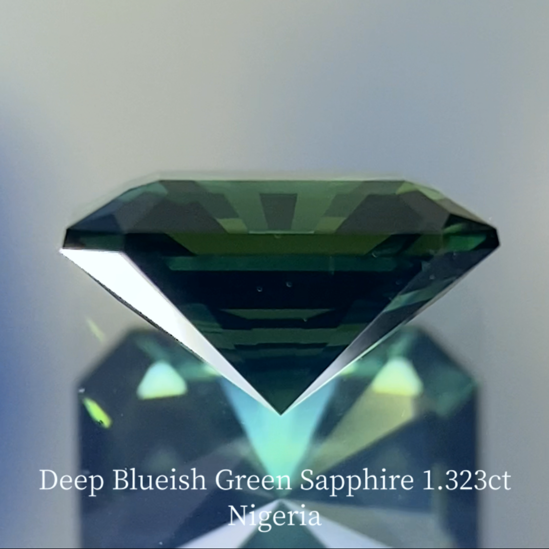 Deep Bluish Green Sapphire 1.323ct / Nigeria