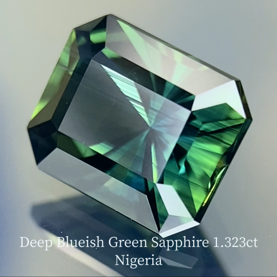Deep Bluish Green Sapphire 1.323ct / Nigeria