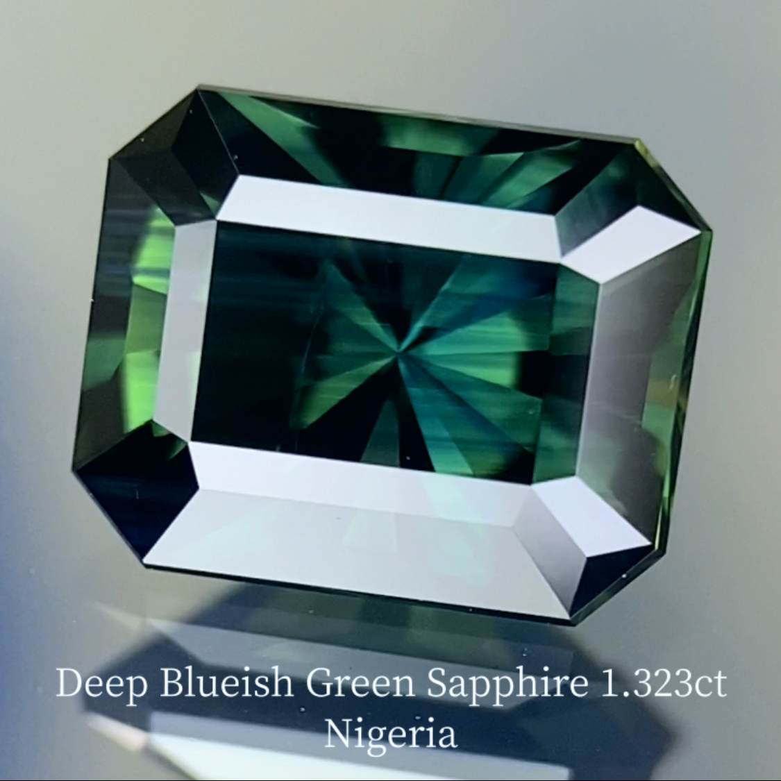 Deep Bluish Green Sapphire 1.323ct / Nigeria