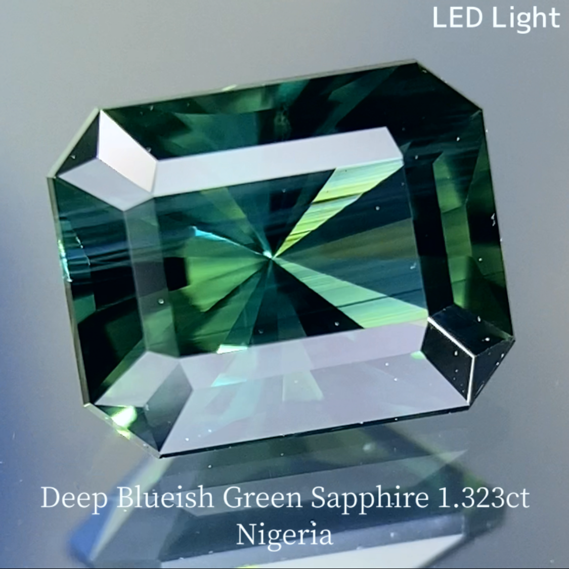Deep Bluish Green Sapphire 1.323ct / Nigeria