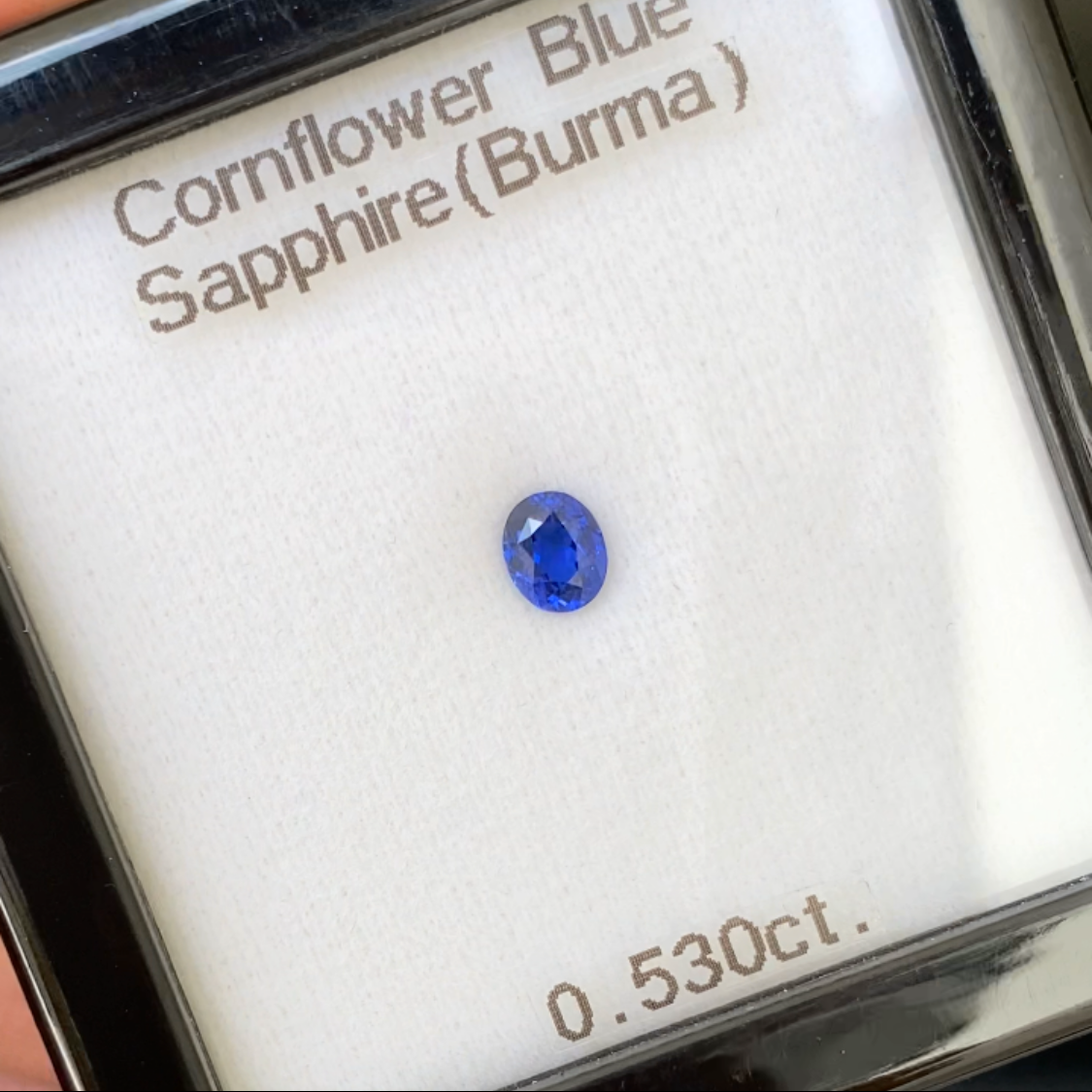 Cornflower Blue Sapphire 0.530ct / Burma