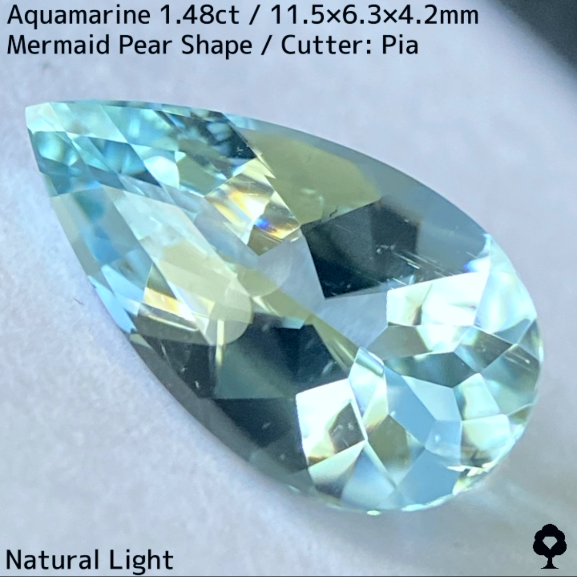 Aquamarine 1.48ct / Mermaid cut