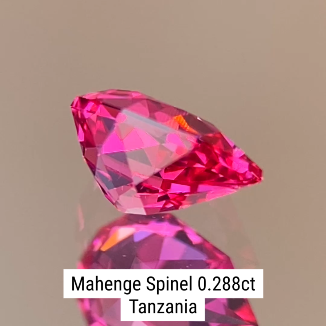 Neon Pink Spinel 0.288ct / Tanzania