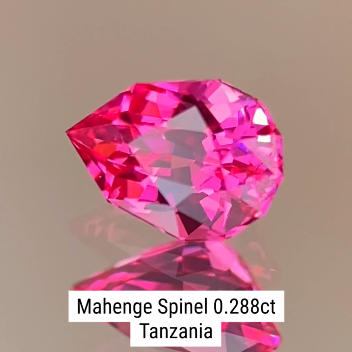 Neon Pink Spinel 0.288ct / Tanzania