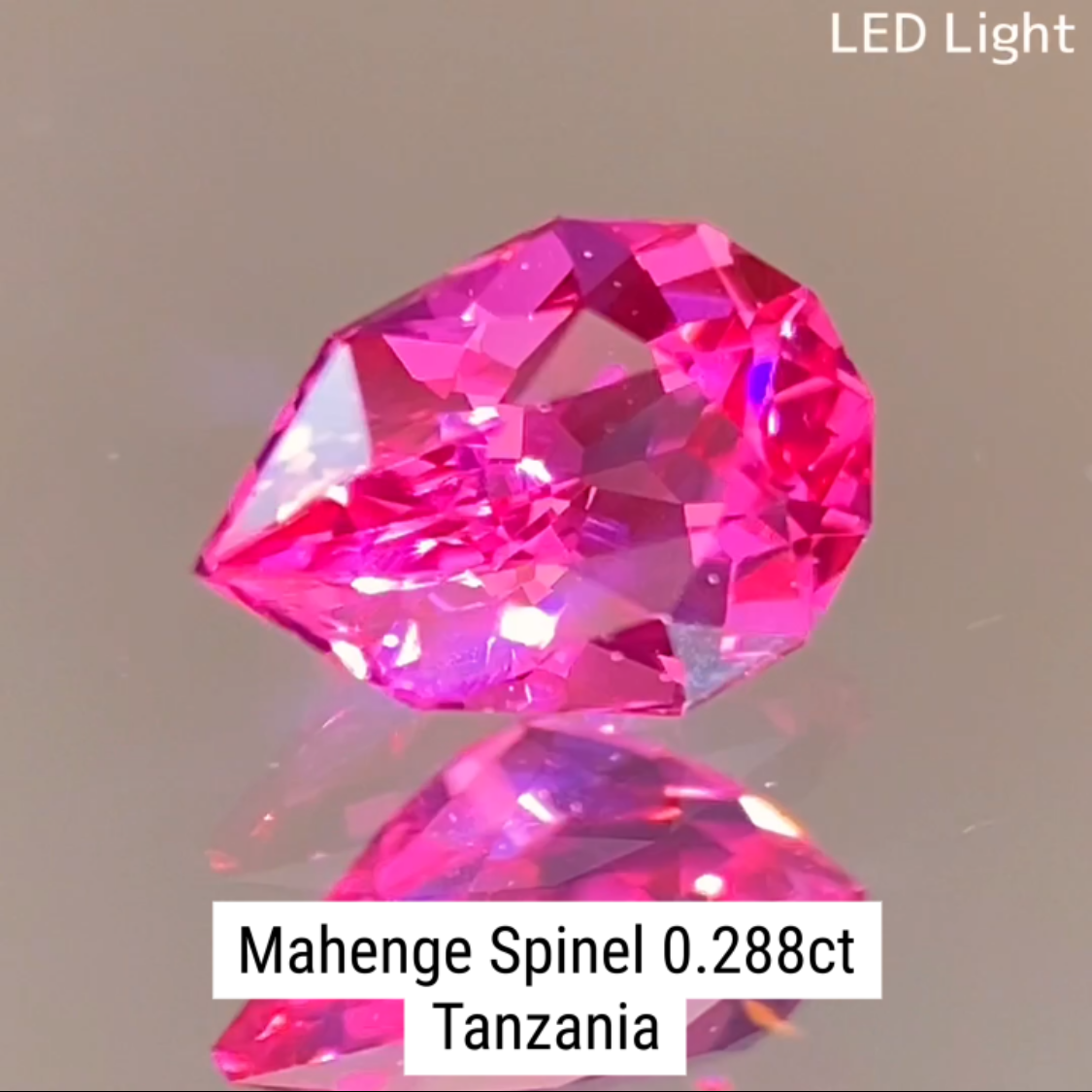 Neon Pink Spinel 0.288ct / Tanzania