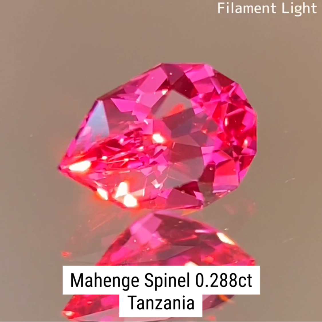 Neon Pink Spinel 0.288ct / Tanzania