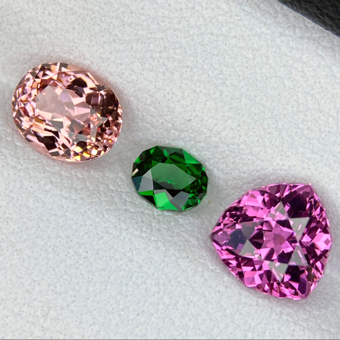 【Garnet 3pc Set】Pyrope Garnet 1.484ct / Malaya Garnet 1.223ct / Tsavorite 0.276ct