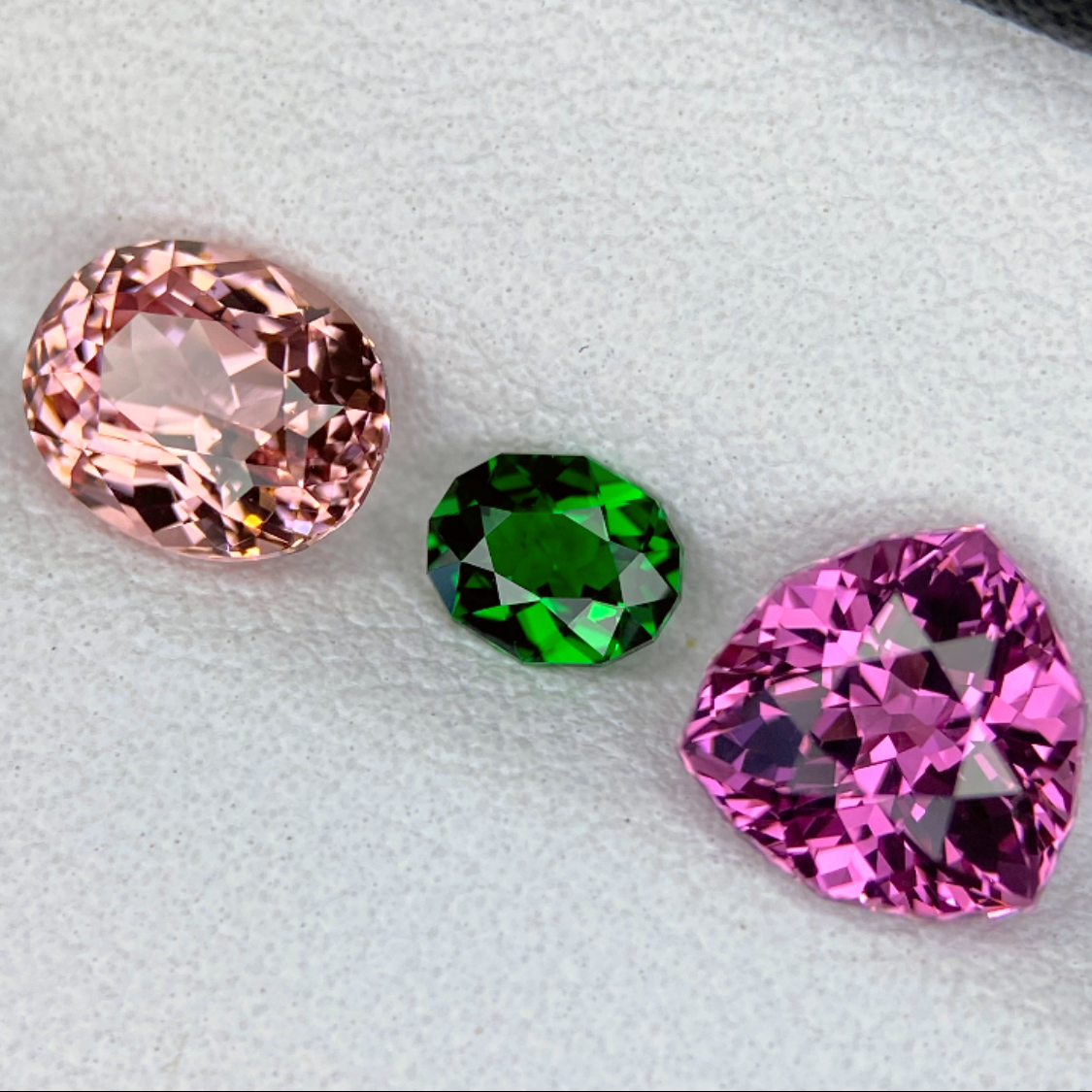 【Garnet 3pc Set】Pyrope Garnet 1.484ct / Malaya Garnet 1.223ct / Tsavorite 0.276ct