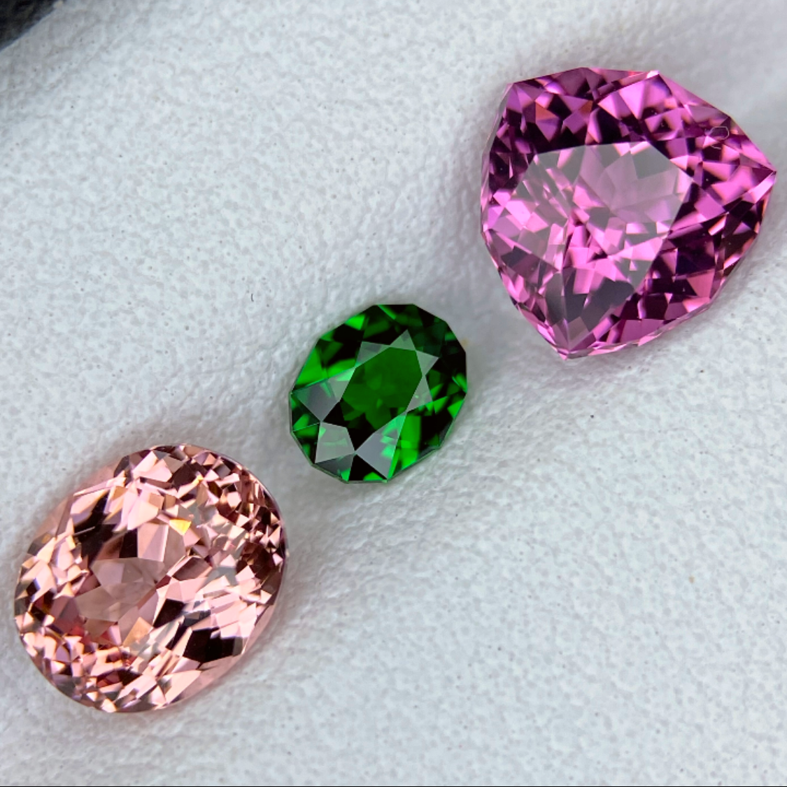 【Garnet 3pc Set】Pyrope Garnet 1.484ct / Malaya Garnet 1.223ct / Tsavorite 0.276ct