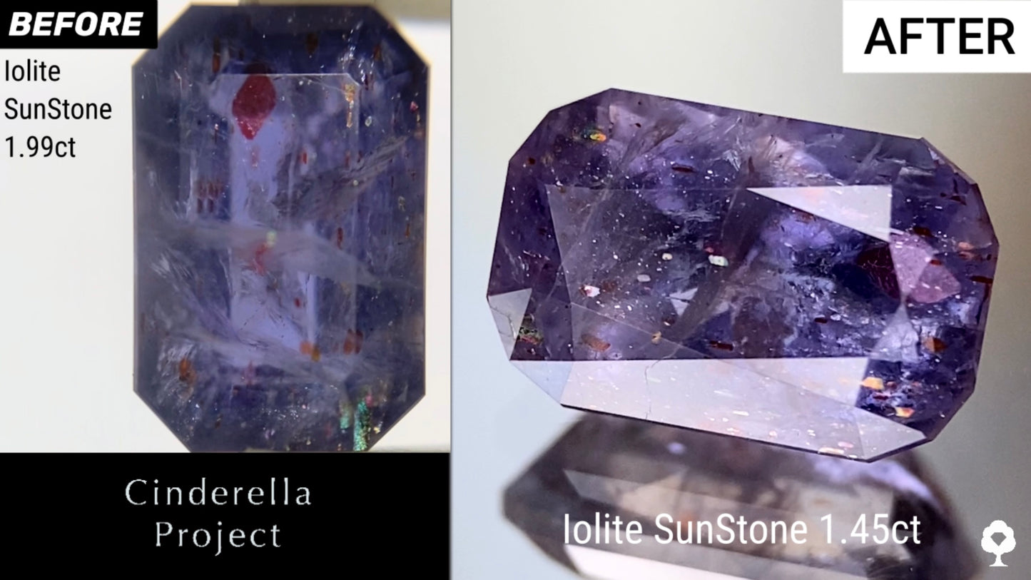 【Cinderella Project】Iolite Sunstone 1.99ct→1.45ct