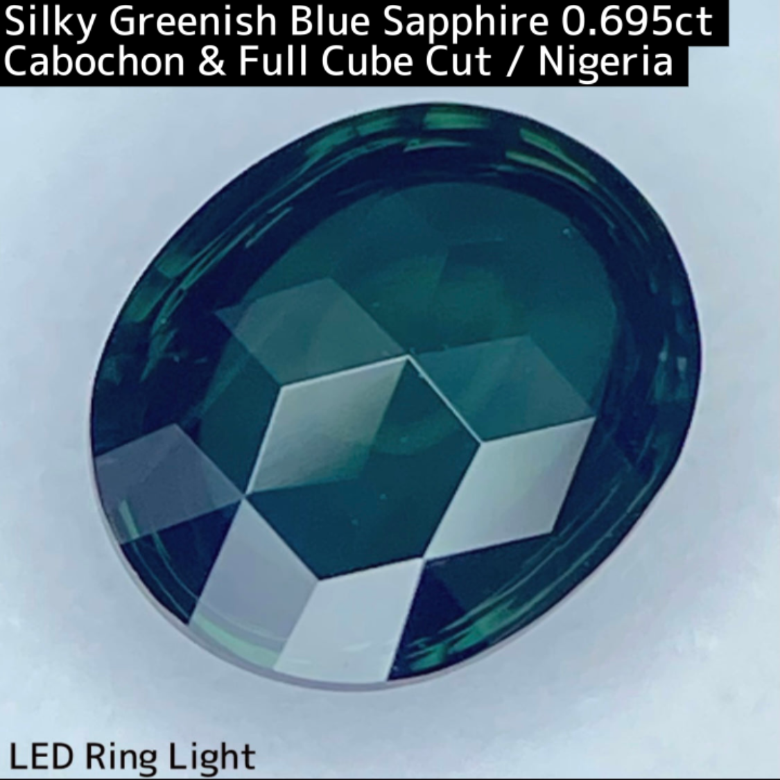 Sapphire 0.695ct / Nigeria / Fullcube & cabochon 2 way cut