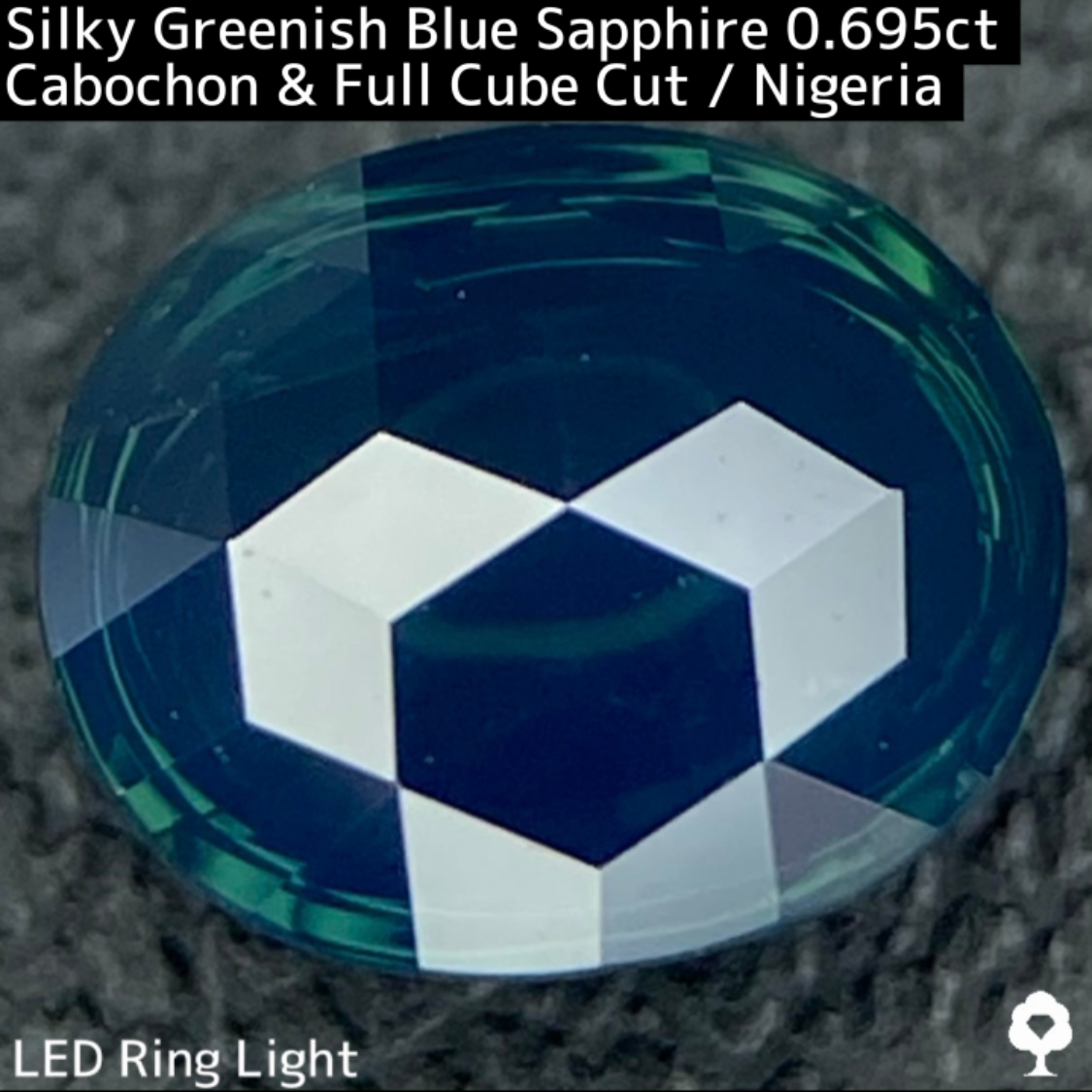 Sapphire 0.695ct / Nigeria / Fullcube & cabochon 2 way cut
