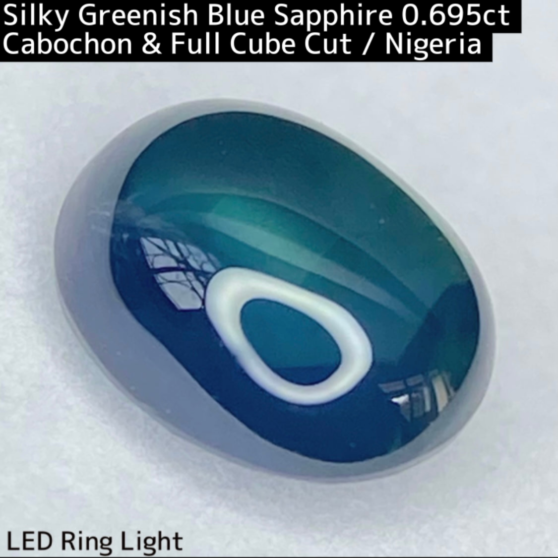 Sapphire 0.695ct / Nigeria / Fullcube & cabochon 2 way cut