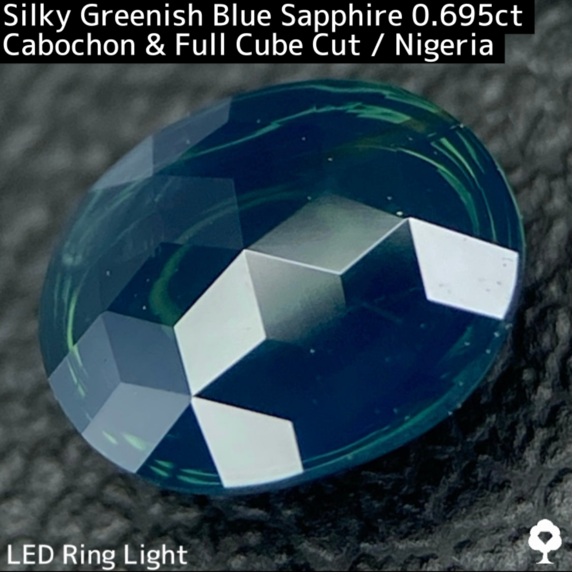 Sapphire 0.695ct / Nigeria / Fullcube & cabochon 2 way cut