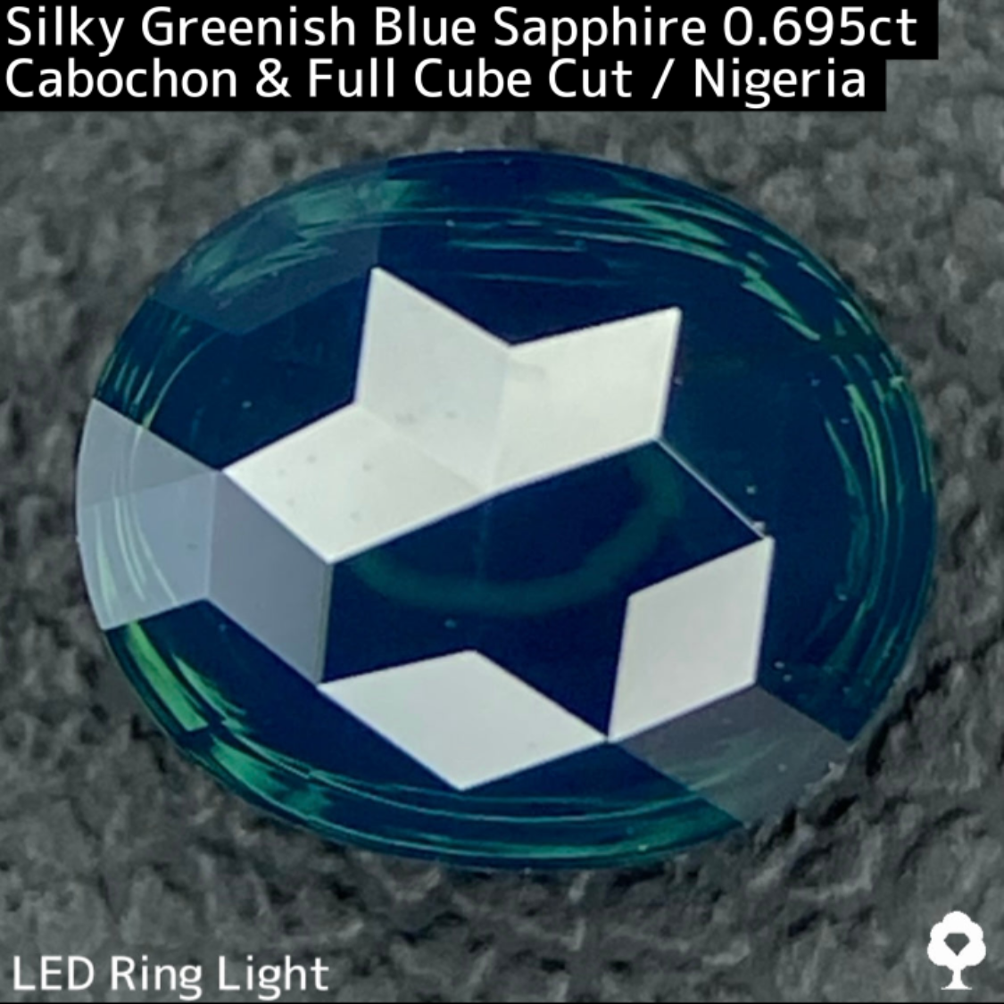 Sapphire 0.695ct / Nigeria / Fullcube & cabochon 2 way cut