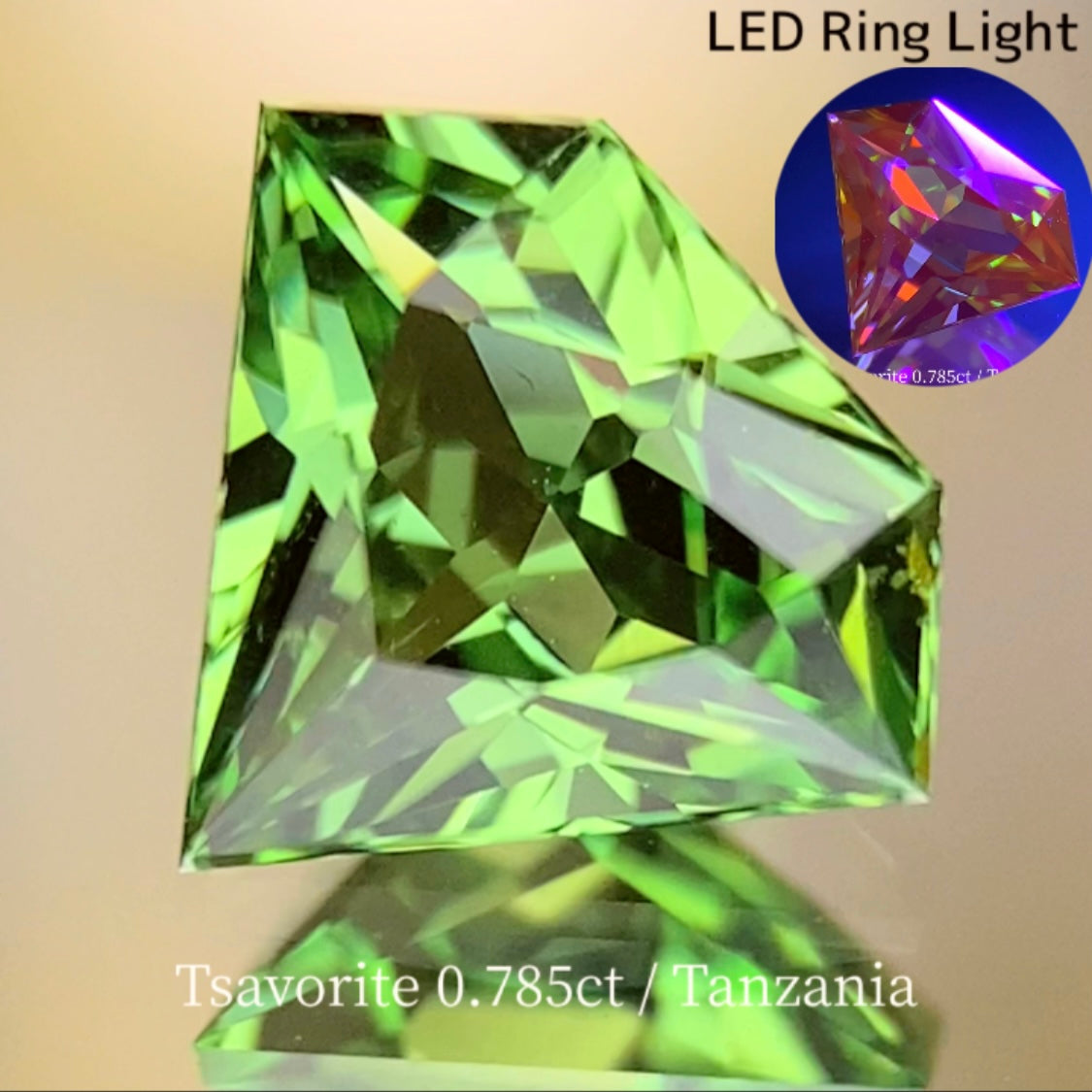 UV Change Tsavorite (Grossular Garnet) 0.785ct / Tanzania