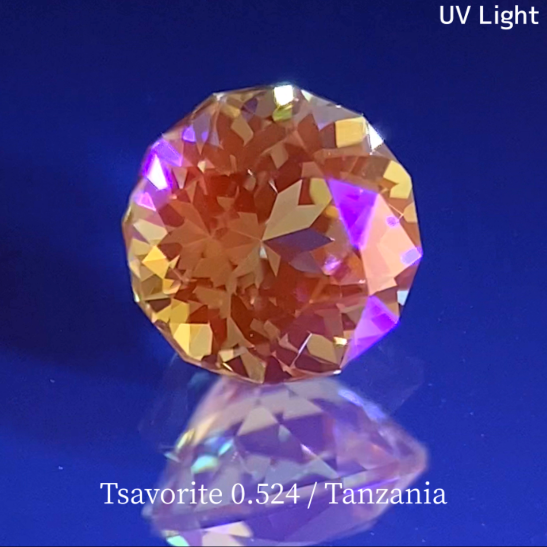 UV Change Tsavorite (Grossular Garnet) 0.524ct / Tanzania