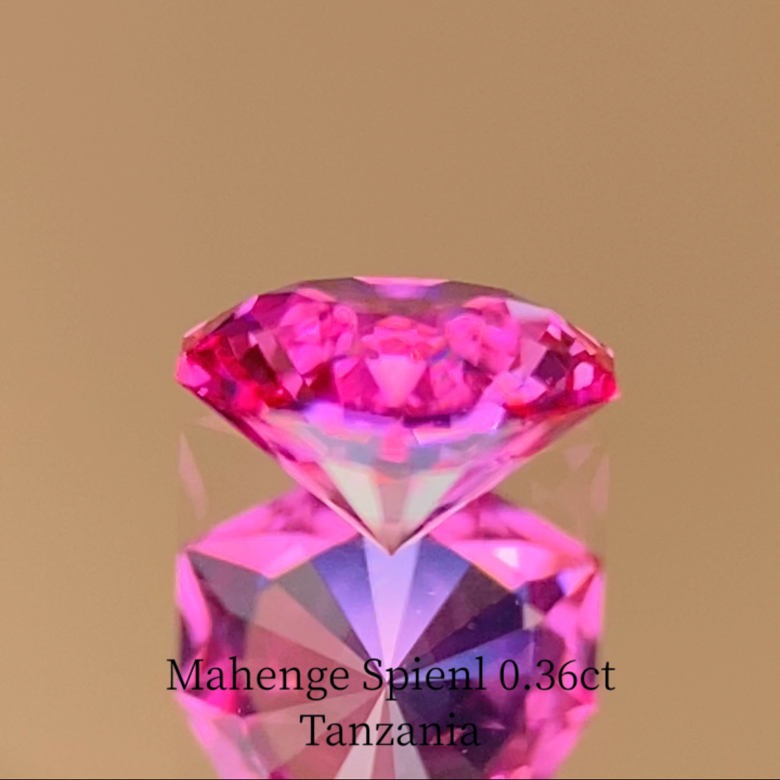 Neon Pink Spinel 0.372ct / Tanzania