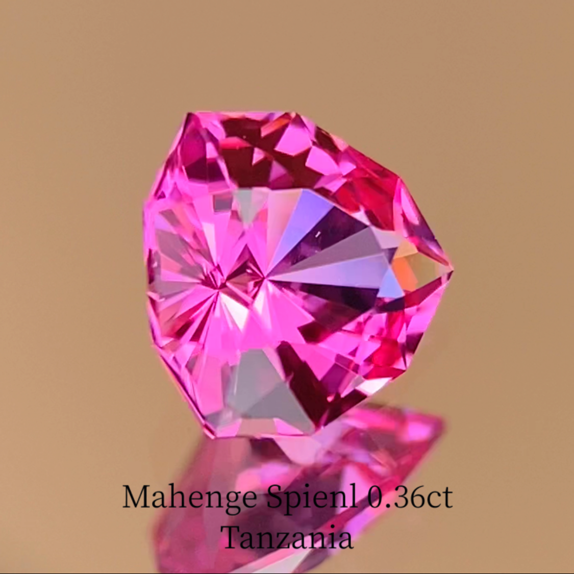 Neon Pink Spinel 0.372ct / Tanzania