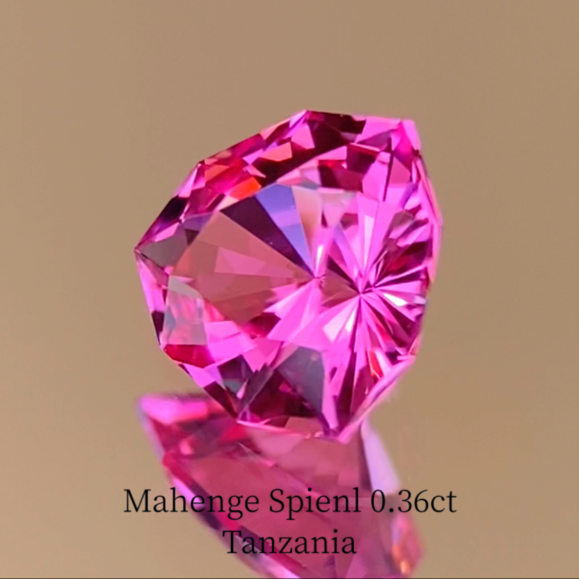 Neon Pink Spinel 0.372ct / Tanzania