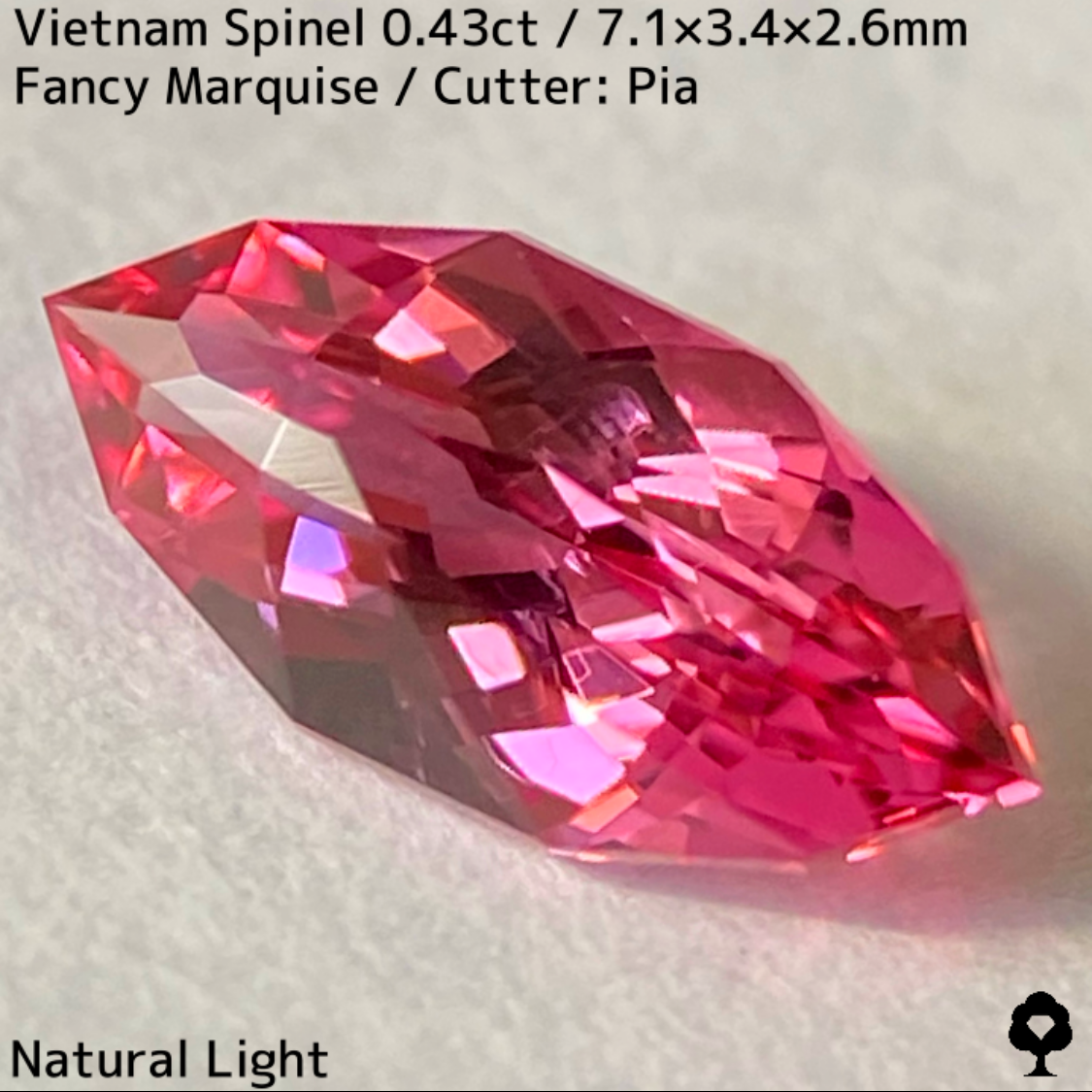 Spinel 0.43ct / Vietnam / New cut