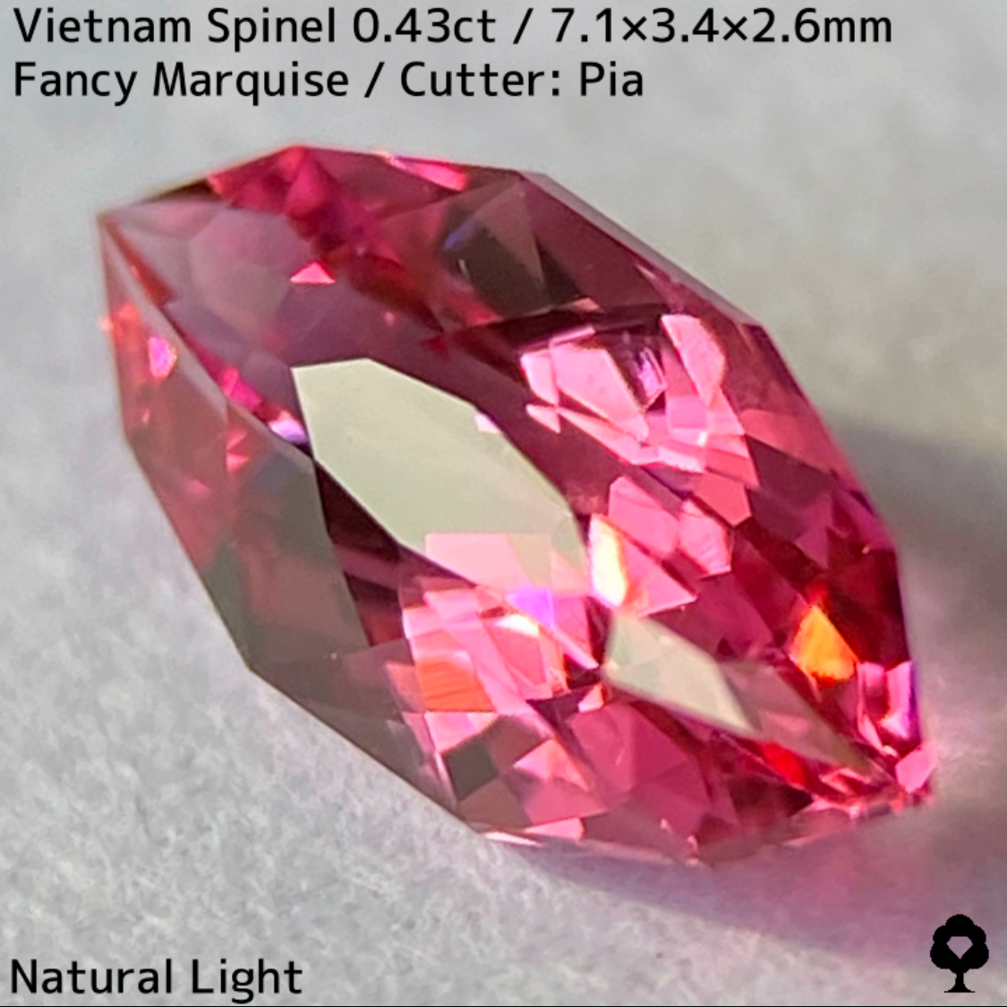 Spinel 0.43ct / Vietnam / New cut