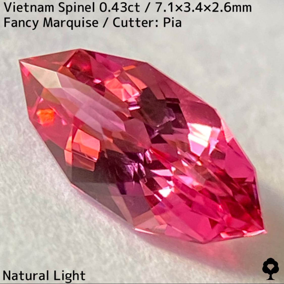 Spinel 0.43ct / Vietnam / New cut