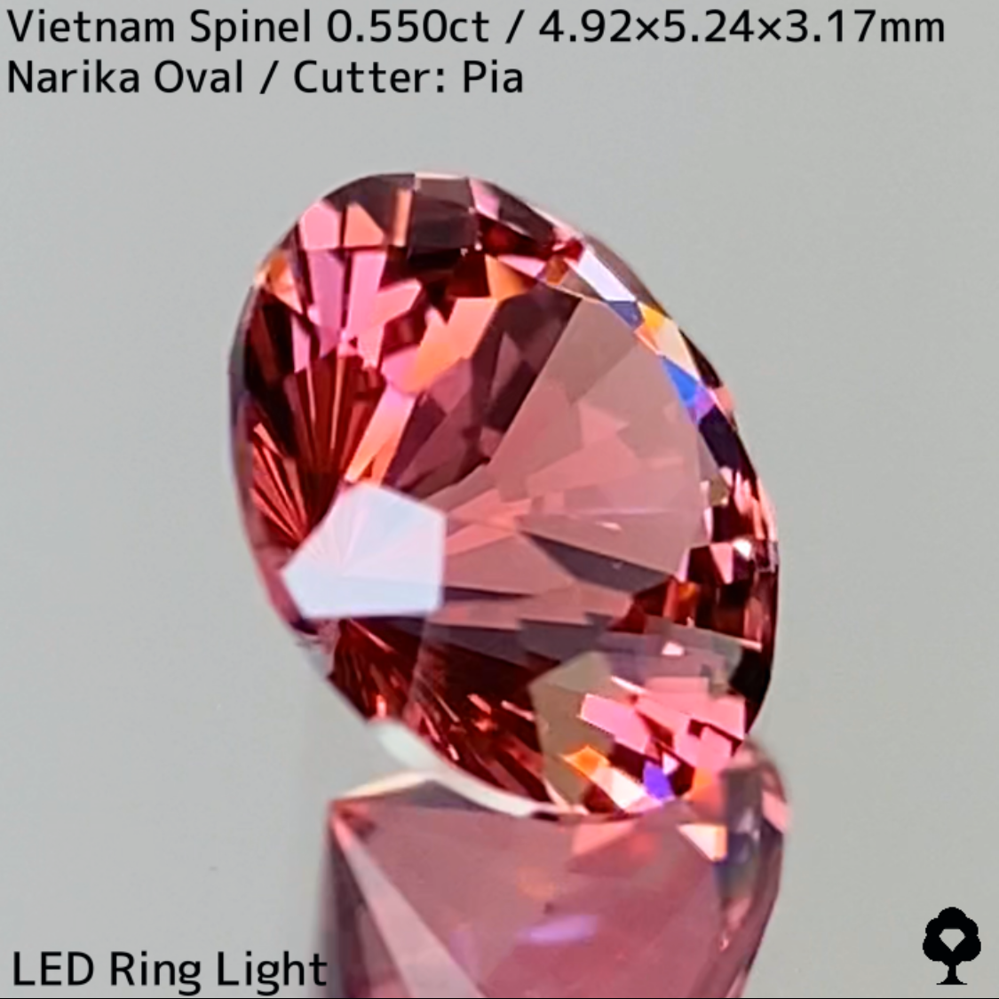 Orangy Pink Spinel 0.550ct / Vietnam
