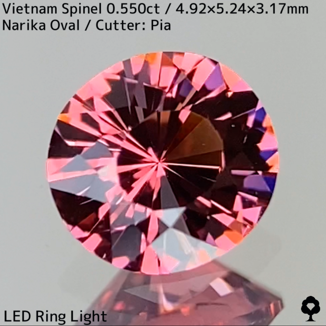 Orangy Pink Spinel 0.550ct / Vietnam