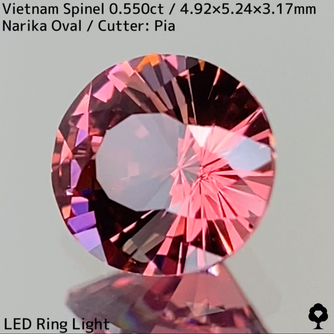 Orangy Pink Spinel 0.550ct / Vietnam