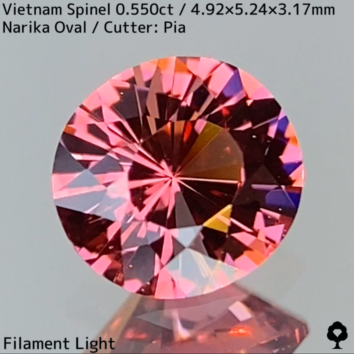 Orangy Pink Spinel 0.550ct / Vietnam