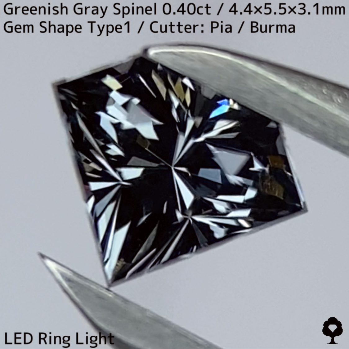 Greenish Grey Spinel 0.40ct / Narika Gem Shape