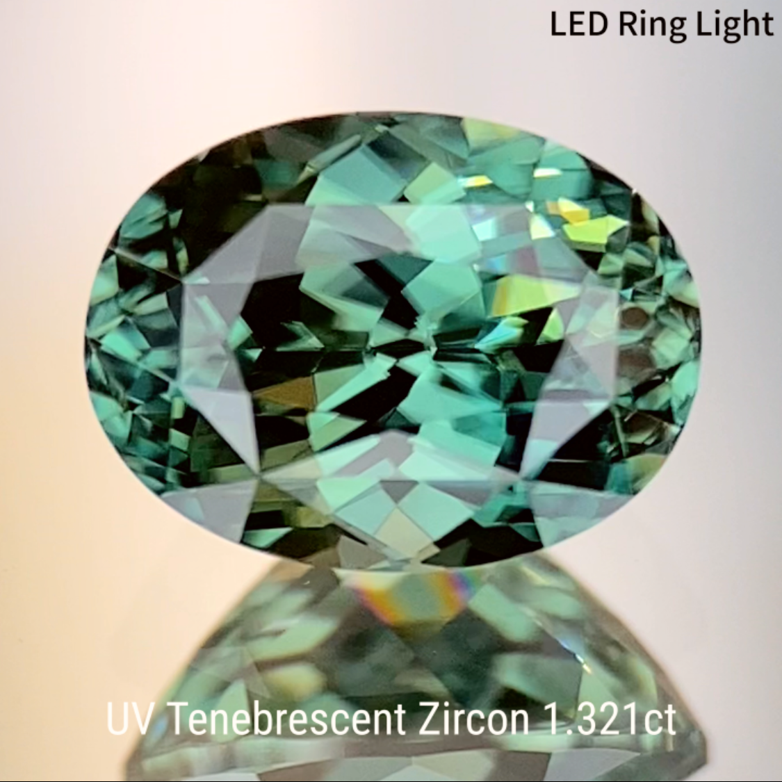 UV Tenebrescent Zircon 1.321ct