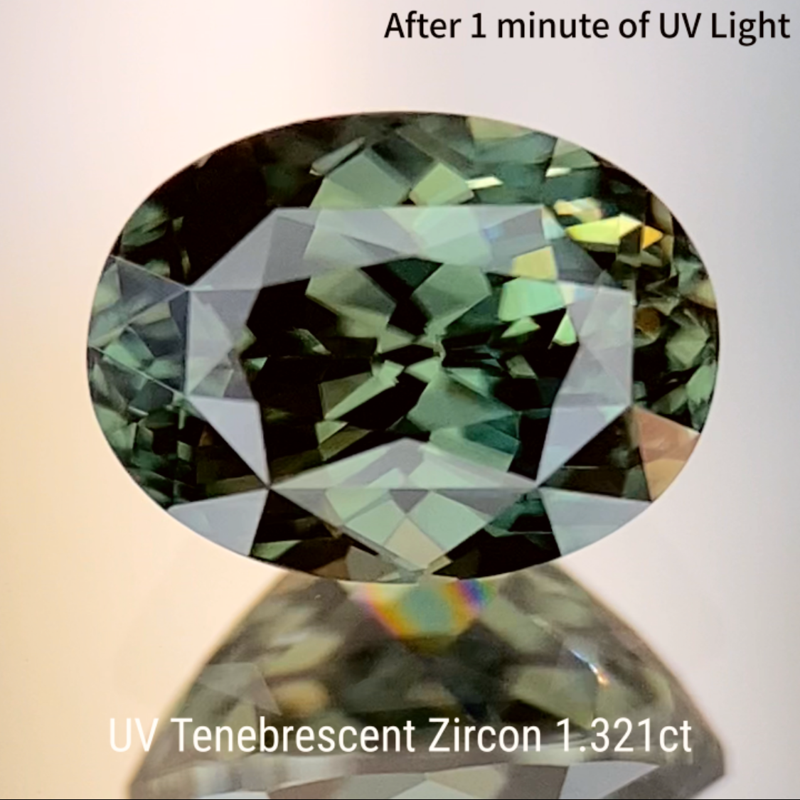 UV Tenebrescent Zircon 1.321ct