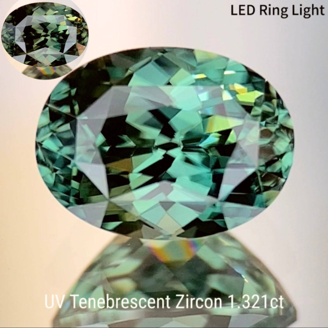 UV Tenebrescent Zircon 1.321ct