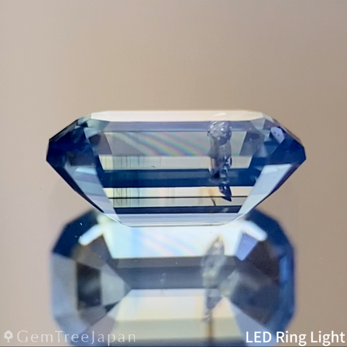 Silky Greenish Blue Sapphire 0.707ct / Cameroon