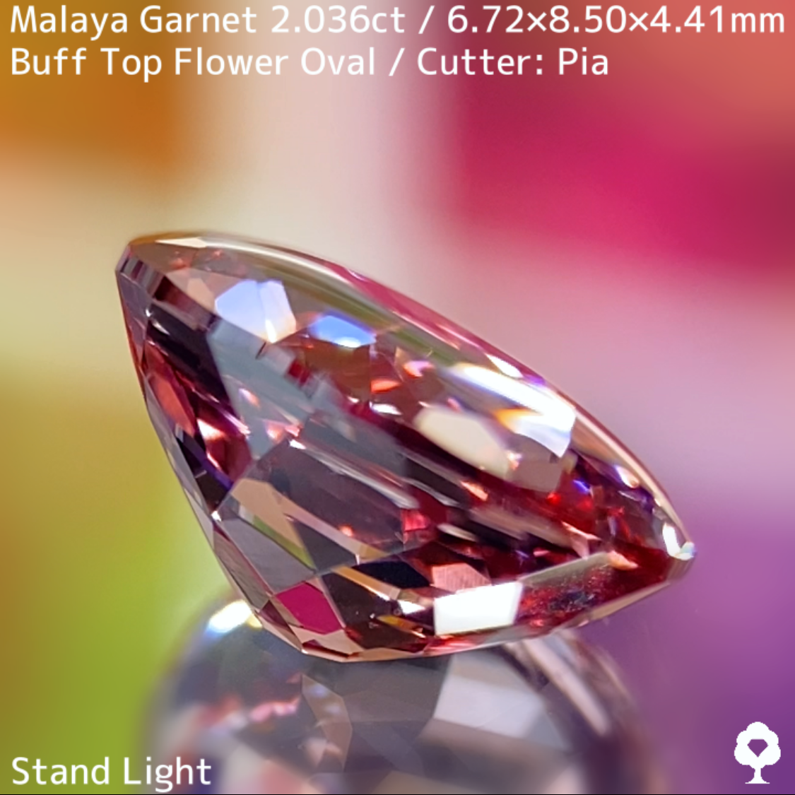 Malaya Garnet 2.036ct / Buff Top Flower Oval